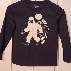 Boys Pajama Top XS 6/7 Black