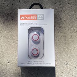  Earbuds Bluetooth Sport Wireless White 