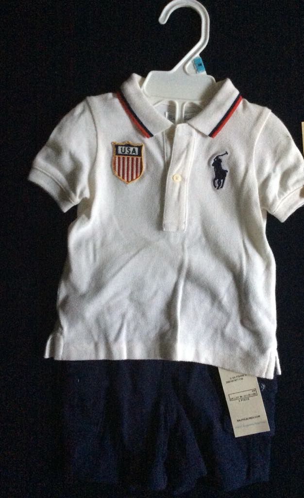 New 2 piece Ralph Lauren polo set-size 6 months-comment only when ready to see or buy Thanks