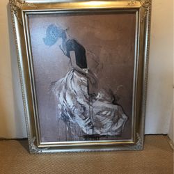Ballerina- Print transfer Framed 38” X 48”