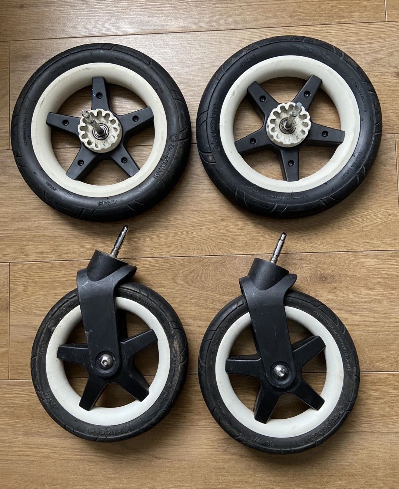  Bugaboo Buffalo/Donkey Foam Filled Full Wheel Set - Front and Rear