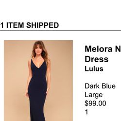 Navy Blue Formal Dress 