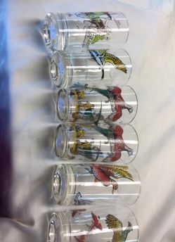 Gourgious hand painted glasses 6 of them.