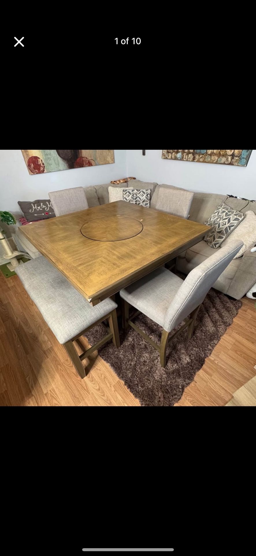 Hyland Brown Square Wood II 48