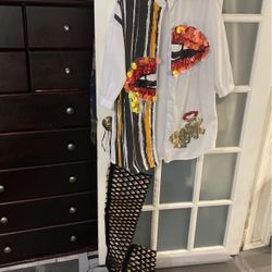 Black Gladiator Stilettos Shoes And Shirt Dress