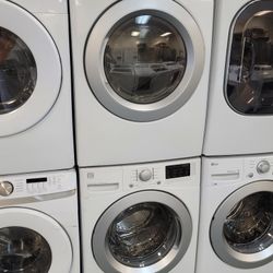 Kenmore Front Loading Washer And Stackable Gas Dryer Set 