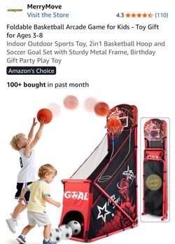 MerryMove Foldable Kids Basketball Arcade Game Set
