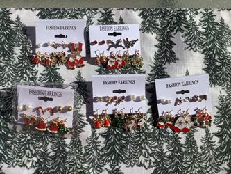 Beautiful Christmas Earrings For Girls Or Adults Wear this Santa Clause Christmas Tree Reindeer Mittens & More. 