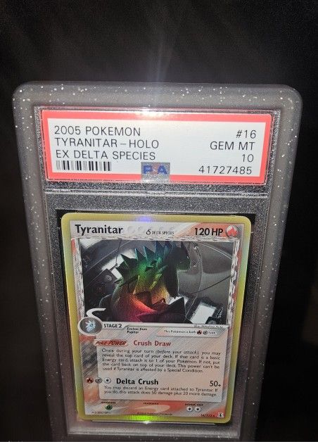 2005 POKEMON EX DELTA SPECIES TYRANITAR #16 HOLO PSA 10 GEM MINT