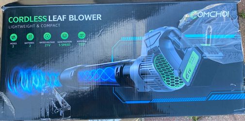 Comchoi Electric Leaf Blower Cordless, 900,000 RPM, 2 x 4.0Ah Batteries & Charger, Handheld Leaf Blowers for Lawn Care, 5 Speed Mode, Portable Lightwe