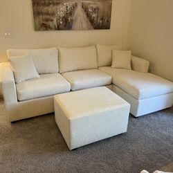 Brand New Cream Sectionals In Stock ( Happy Costumer)