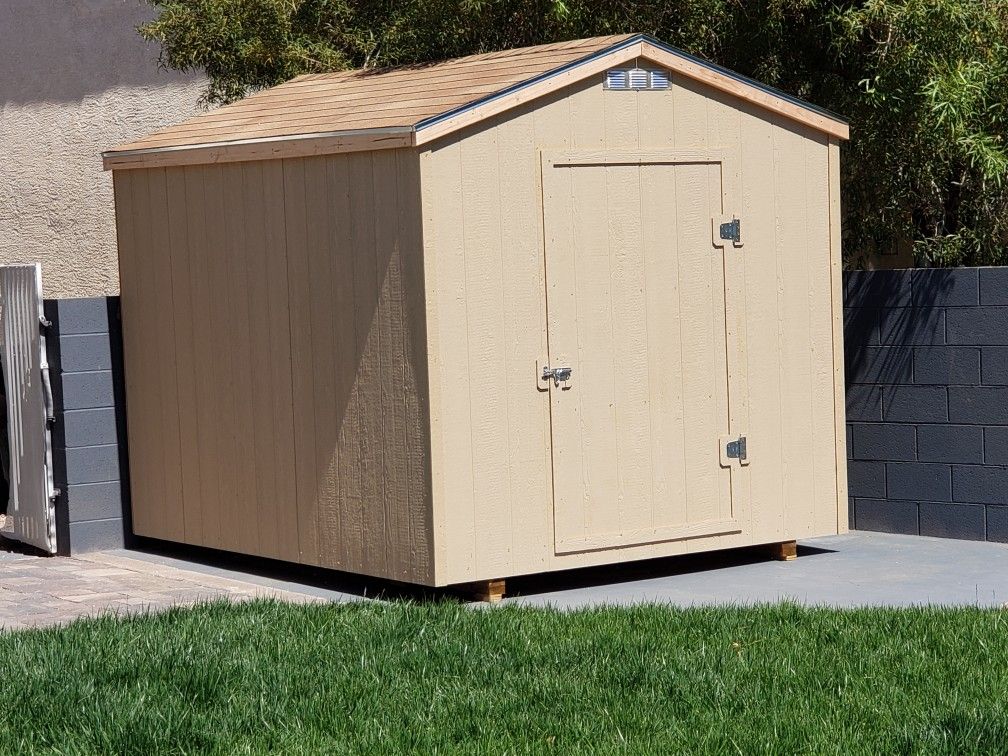 New 8x10 storage shed installed on site in one day $1325