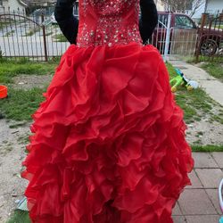 Red Dress With Everything 650 Or Best Offer