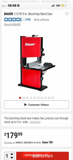 Bauer bench top band saw