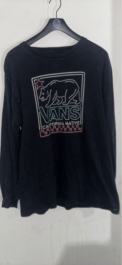 Vans California Native long sleeve tee, black, size Large. Worn in