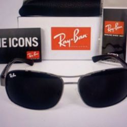 Brand NEW Ray Ban 3025 3026 ClubMaster Aviator Light Brown / Light Blue 58 MM 62 MM // Black Polarized // Mirrored Finish Black Frame Silver G15 Lens 