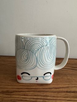 Anthropologie BLUE HAIR GRANNY Grandma Kristina Saywell COFFEE MUG Hard to Find