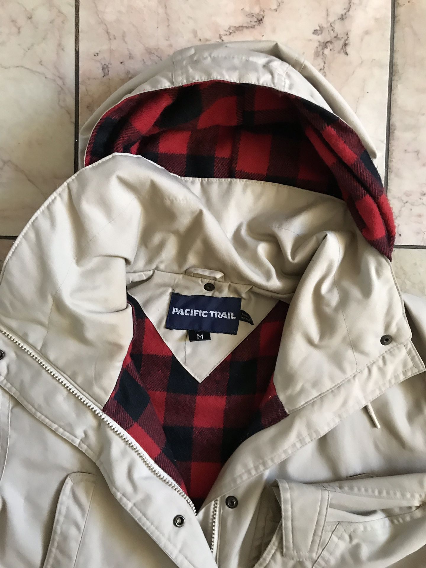 Vintage 80’s Pacific Trail Plaid flannel Lined Hooded Parka Jacket