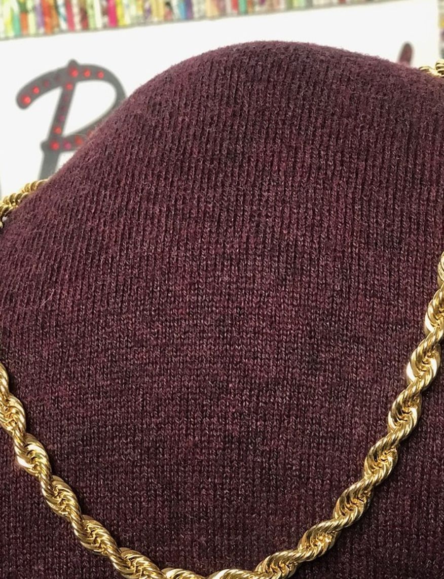 6mm 14k Gold Rope Chain