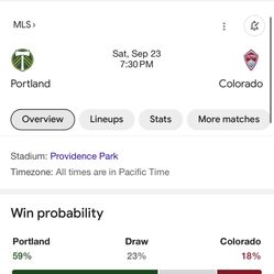 Timbers Vs Colorado Rapids 