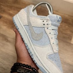 Nike Shoes Dunk Low FZ3779-025 Sneaker Women's 5 Grey Fog Light Blue Suede