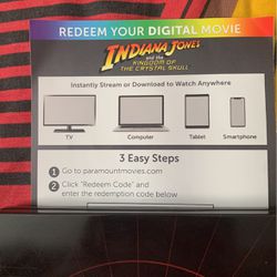 Indiana Jones & The Kingdom Of The Crystal Skull Digital Code/copy ONLY 
