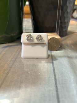 8.5mm 6.00 cttw Round Solitaire stud earrings