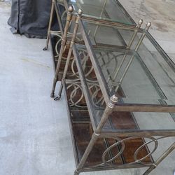 We Have 2 Night Stand Car ,Lilian August Metal And Glass End Table /Car