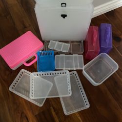 Various Plastic Storage Containers 