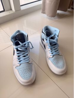 Air Jordan 1 Mid University Blue White Black Size 8.5 Men’s – Worn Once