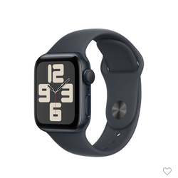 Apple Watch SE GPS (2024) 40mm Midnight Aluminum Case Sport Band S/M