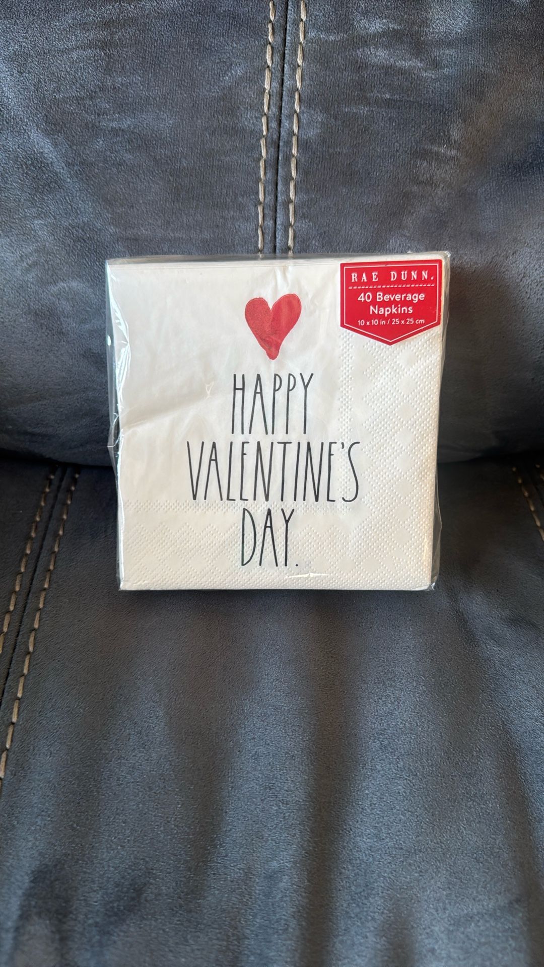 New Sealed Rae Dunn Happy Valentines Day 40 Beverage Napkins