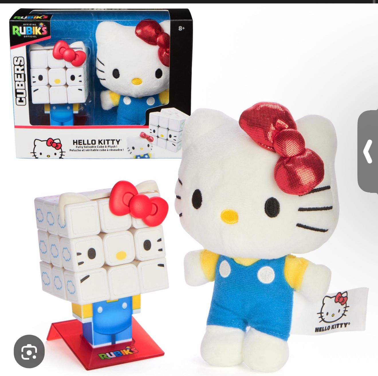 Hello Kitty Rubios Cube And Small Stuffed Animal