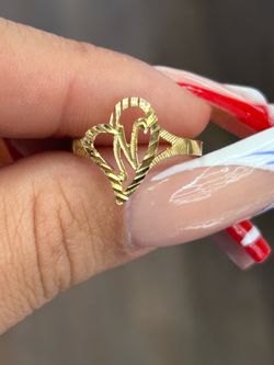 10kt gold initial Ring (N)