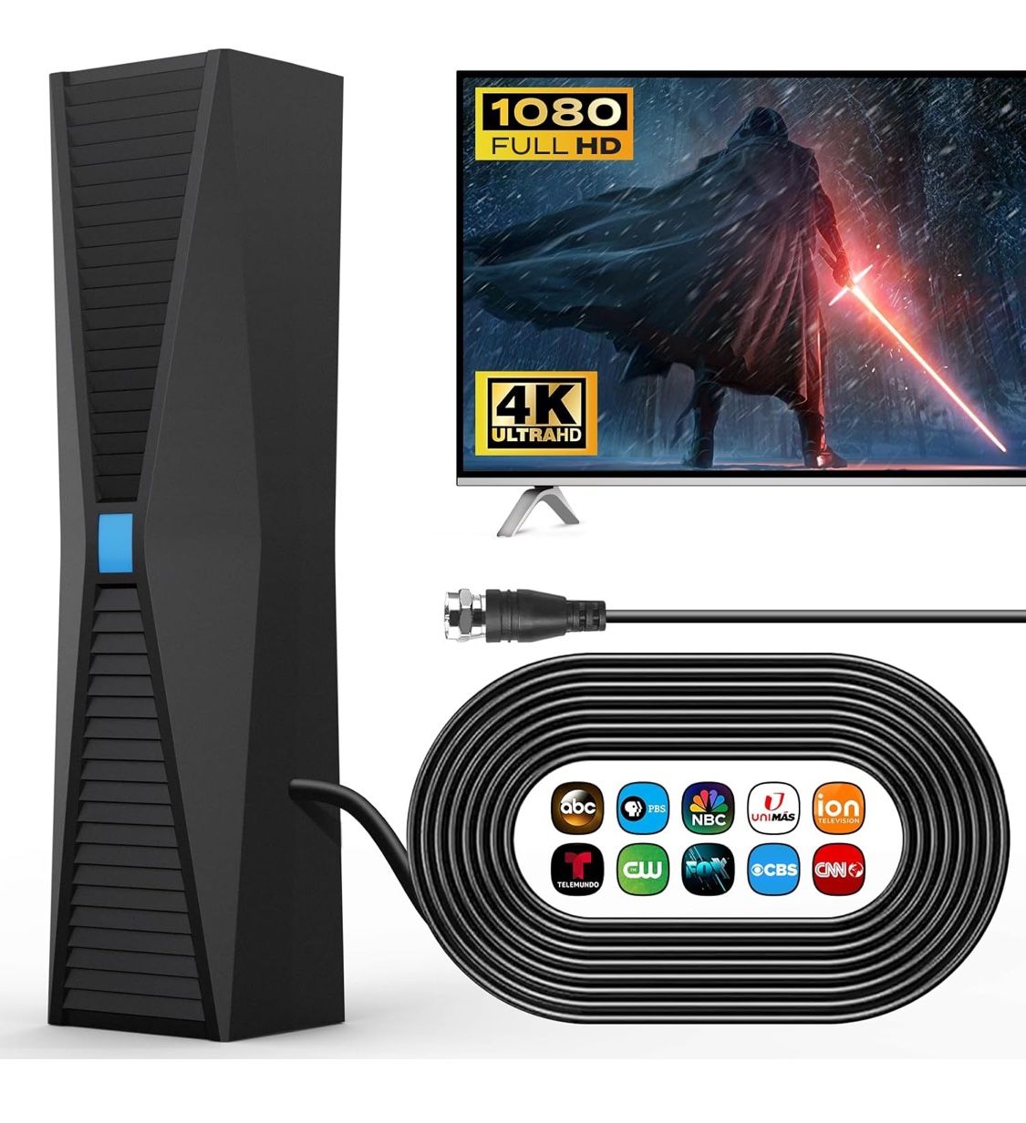 Tv Antenna for Smart TV Indoor, HD TV Antenna Indoor for Local Channels, TV Indoor/Outdoor Suitable for Various Regions, Television Antenna Perfect 1k