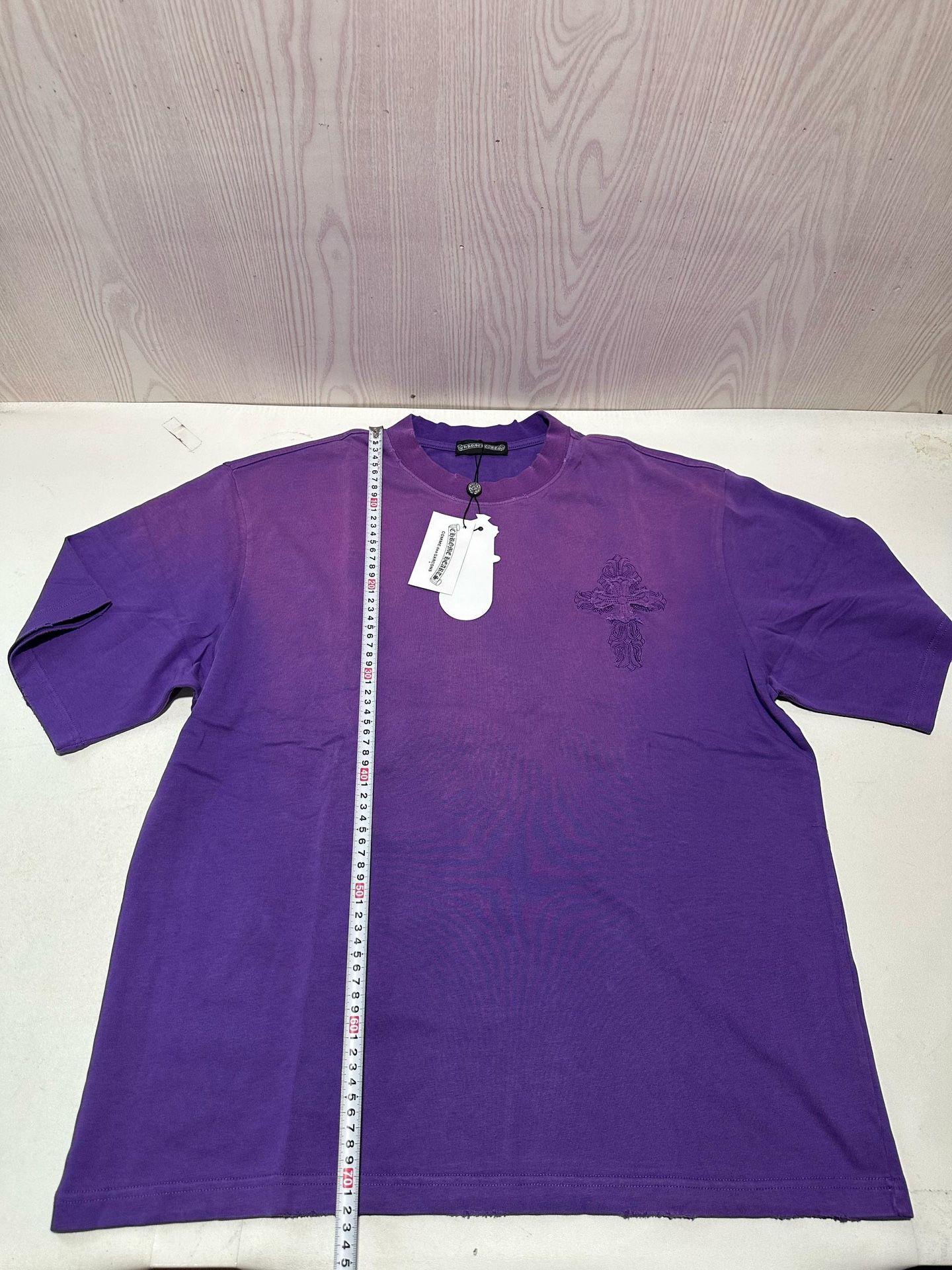 Chrome Hearts Purple Gradient Cross Tee
