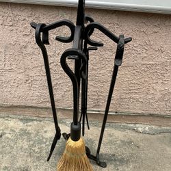 Fire Set Iron Very Heavy Para La Chimenea 