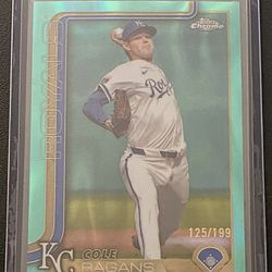 2025 Topps Chrome Cole Ragans Aqua Lava Refractor #125/199