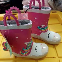 Western Chief Unicorn Boots Size 7/8 Toddler 
