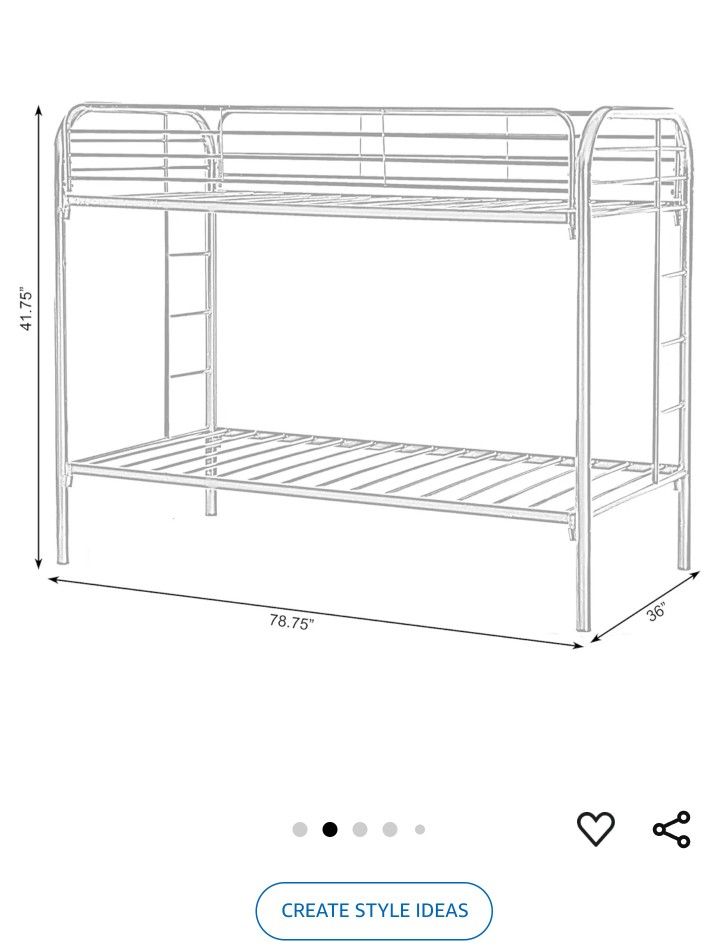 Twin Over Twin Bunk Bed For Sale 