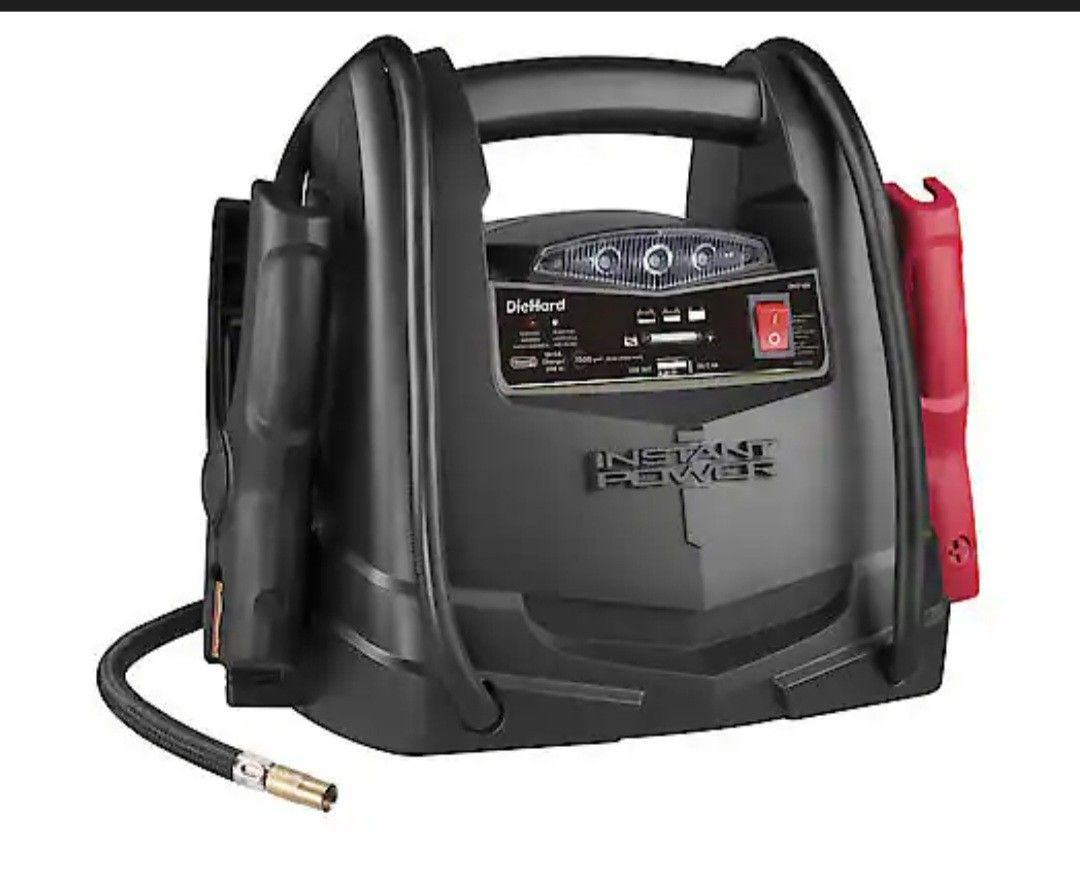DieHard Platinum 4-in-1 1500-Amp Jump Starter and Portable Power Station: Air Compressor