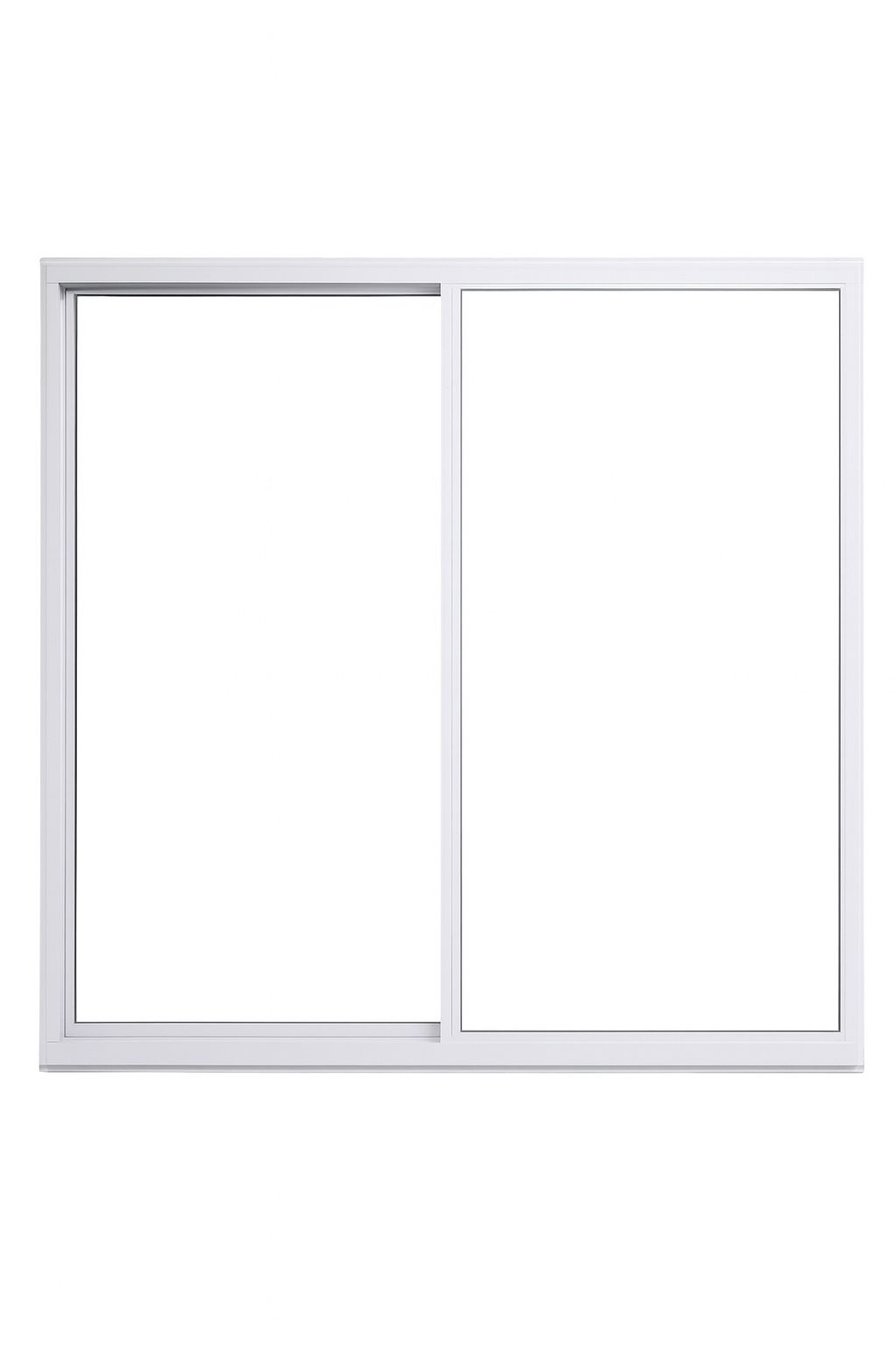 White Aluminum sliding 5’ X 5’ Double Pane window