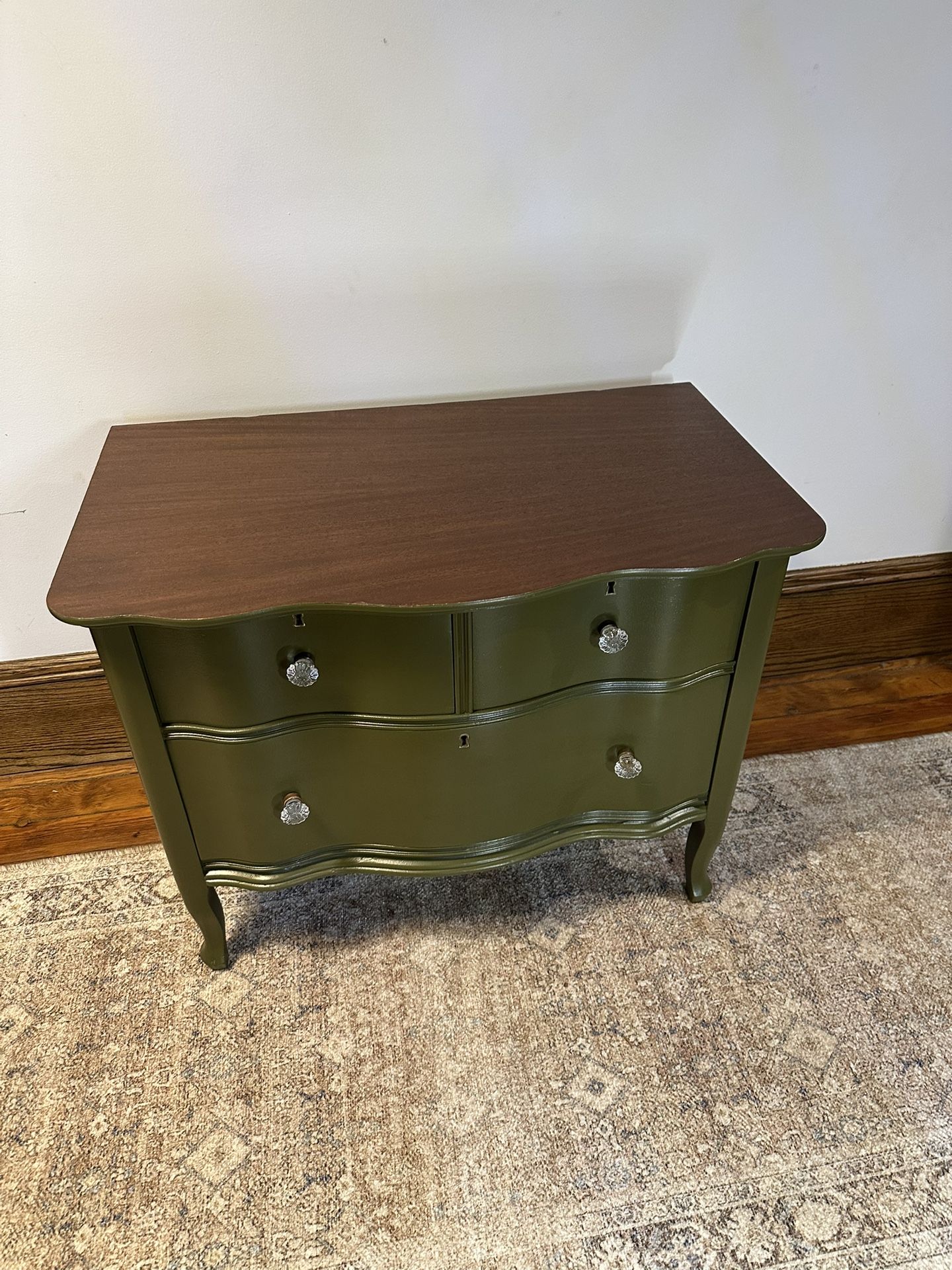 Antique Serpentine Dresser 