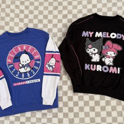 Pochacco/My Melody & Kuromi sweaters size Small (Juniors)