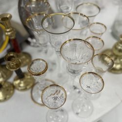 Gold Trim Glasses 