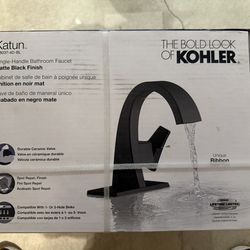 KOHLER Katun Single or 4" Centerset Single-Handle Bathroom Faucet Black