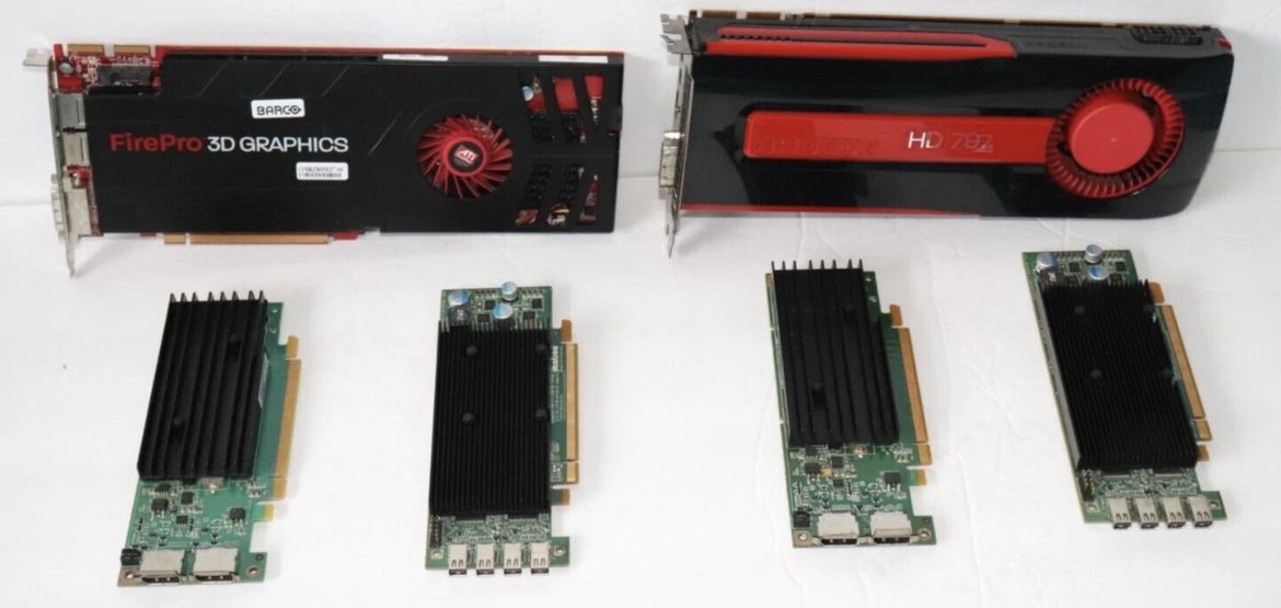 LOT of 6 graphics cards - (UNTESTED - SOLD AS IS) - NVIDIA / AMD graphics cards
