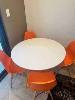 Midcentury modern table set and chairs