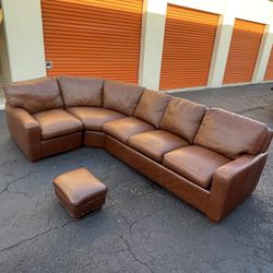 Genuine Leather Sectional - Amazing Condition 