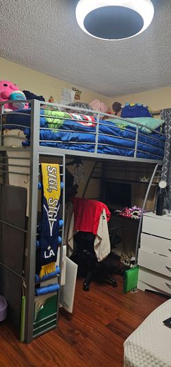 Loft twin bunk with desk